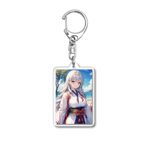 母性溢れる巫女 Acrylic Key Chain