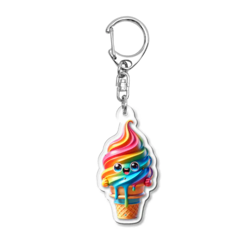 カラフルソフトちゃん🍦🌈 Acrylic Key Chain