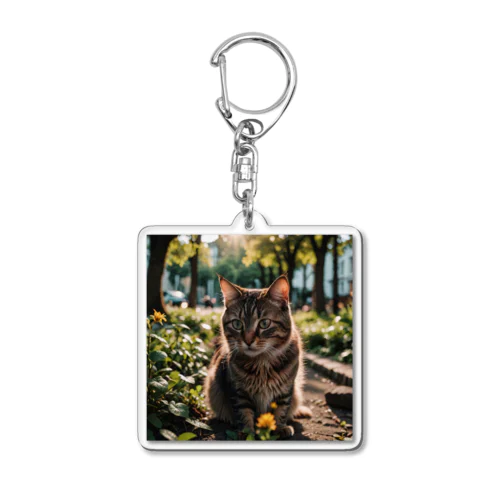 旅する猫 Acrylic Key Chain