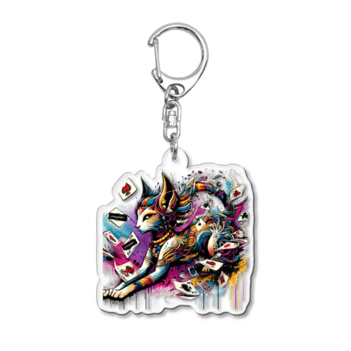 グラフティ バステト神 Acrylic Key Chain