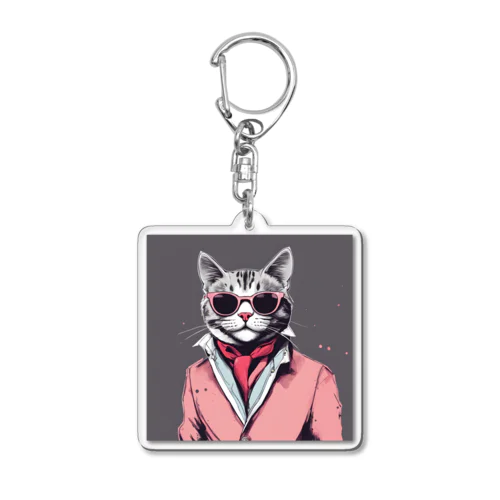 ダンディーねこさん Acrylic Key Chain