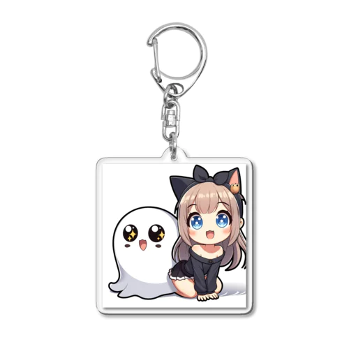 猫耳キャットガール＆ゴースト Acrylic Key Chain