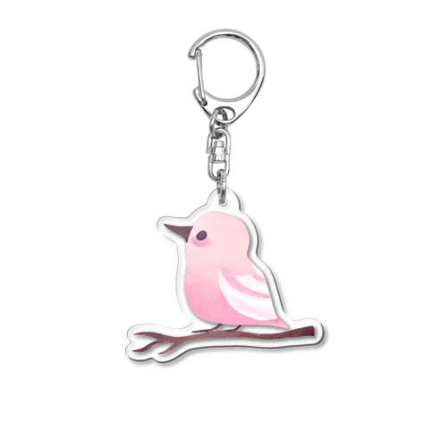 ピンクの小鳥ちゃん Acrylic Key Chain