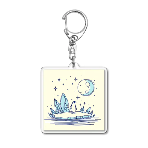 氷上のペンギン　Ver月 Acrylic Key Chain