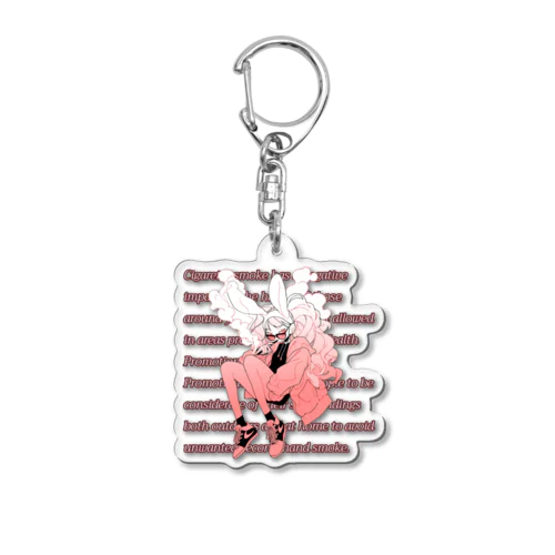 キセル喫煙兎娘 Acrylic Key Chain