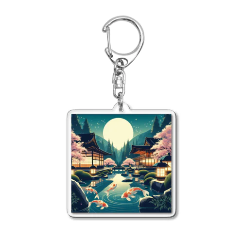 和モダンな風景 Acrylic Key Chain