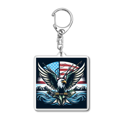 アメリカン　イーグル　フィッシング　釣り Acrylic Key Chain