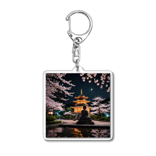 日本の夜を彩る魅力満点の夜景 Acrylic Key Chain