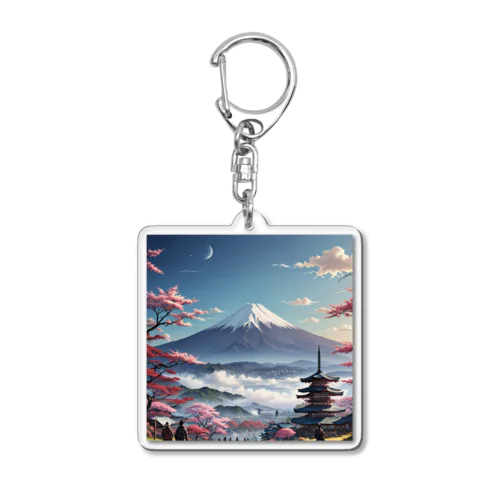 富士山アクリル Acrylic Key Chain