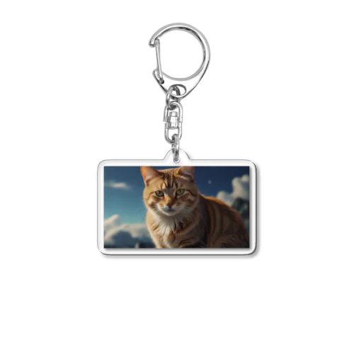 こちらを見つめる猫 Acrylic Key Chain