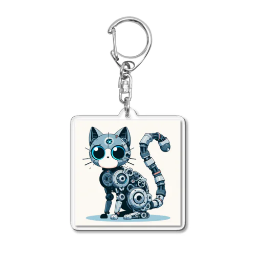 メカニカルな猫 Acrylic Key Chain