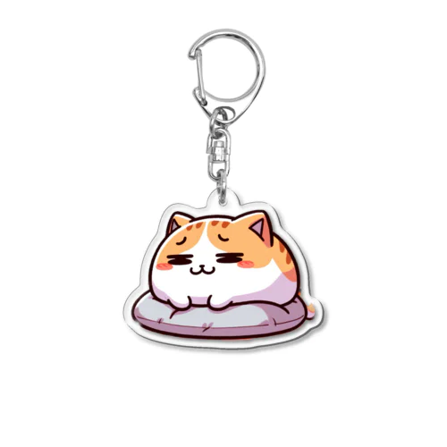 かわいい猫のおちまるくん Acrylic Key Chain