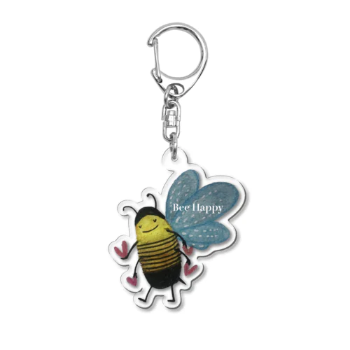 HAPPY BEE Acrylic Key Chain