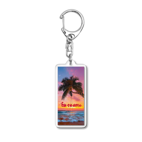 美しい夕陽 Acrylic Key Chain