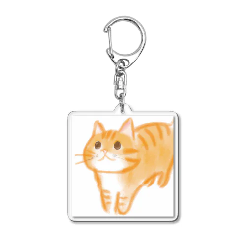 キュートなワクワクねこ Acrylic Key Chain