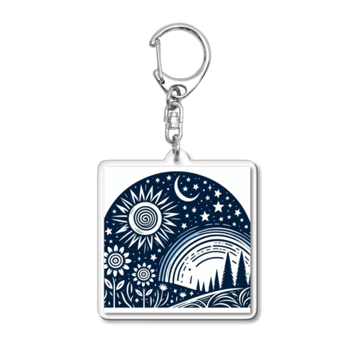 真夏の夜 Acrylic Key Chain