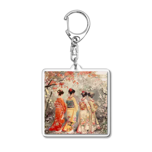 優雅な花見桜の花満開　なでしこ1478 Acrylic Key Chain