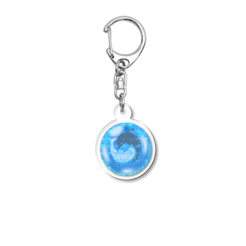 太陰大極イルカの宝石 Acrylic Key Chain