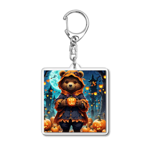 ハロウィンのコスチュームを着ている熊 Acrylic Key Chain