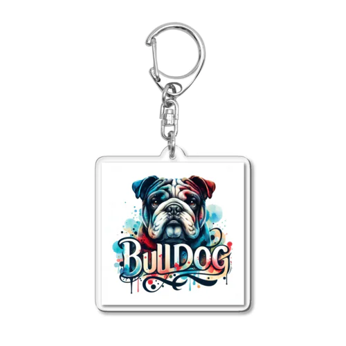 Bulldog*ブルドッグ Acrylic Key Chain