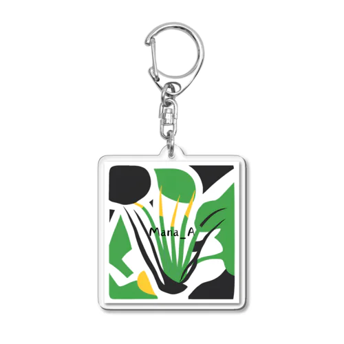 カラフルTillandsia Acrylic Key Chain