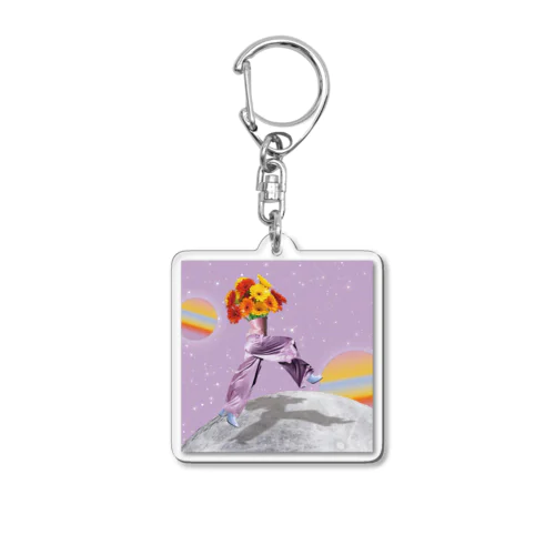 Poppin'ピンクパープル Acrylic Key Chain