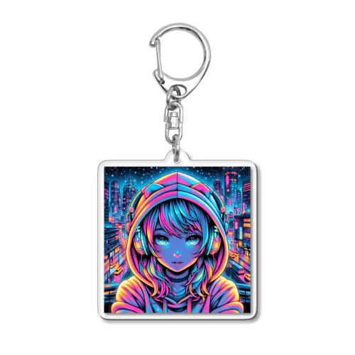 tokyo midnight Girl Acrylic Key Chain