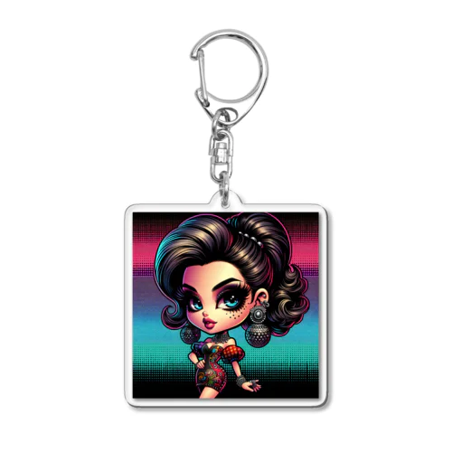 tokyo night club Girl Acrylic Key Chain