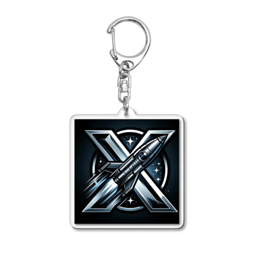 The "X" when it comes to rockets. Acrylic Key Chain