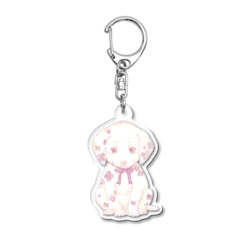 Cute spotted Dalmatian Acrylic Key Chain