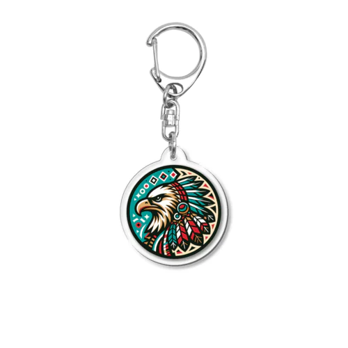 Native American eagle Acrylic Key Chain