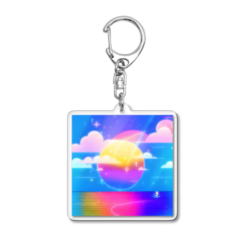 POP＆FANTASYな夕焼け Acrylic Key Chain