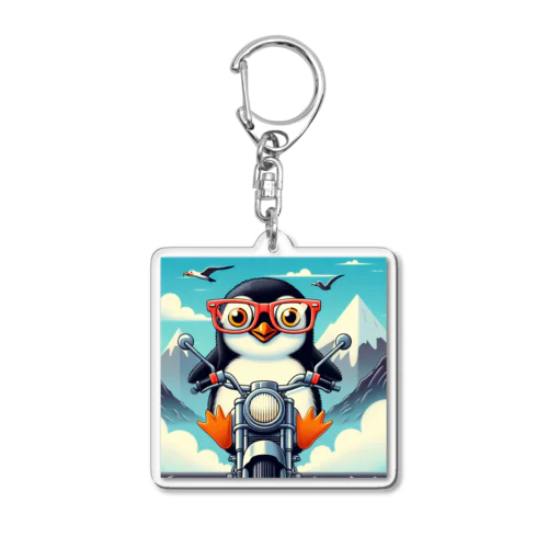 サングラスをかけたワイルドなペンギン③ Acrylic Key Chain