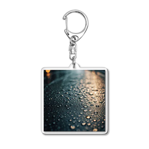 雨とぶつぶつ Acrylic Key Chain