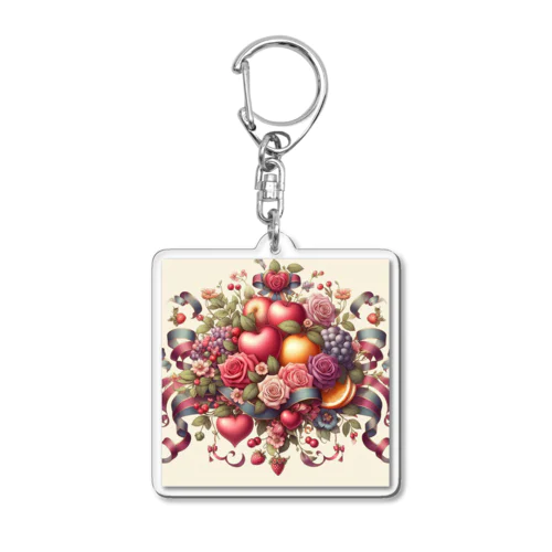 薔薇とフルーツのSweetな香り Acrylic Key Chain