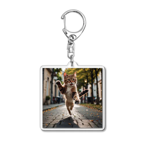 猫った驚いた Acrylic Key Chain