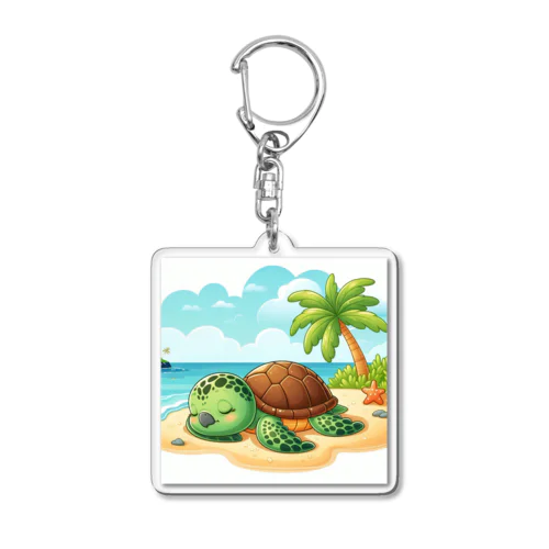 昼寝ウミガメ Acrylic Key Chain