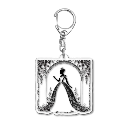 姫のシルエット Acrylic Key Chain