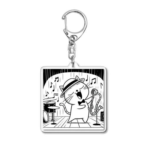 ジャズボーカルキャット Acrylic Key Chain