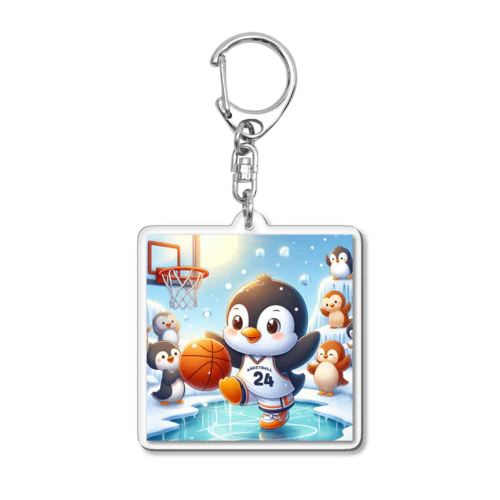 ペンギン！バスケに挑戦！ Acrylic Key Chain