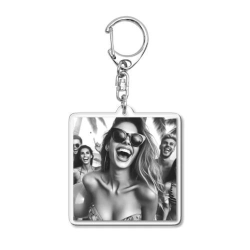 Summer Party Acrylic Key Chain