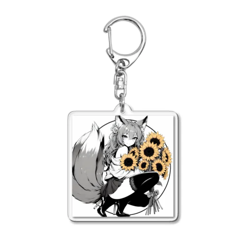 Foxgirl.summer.3 Acrylic Key Chain