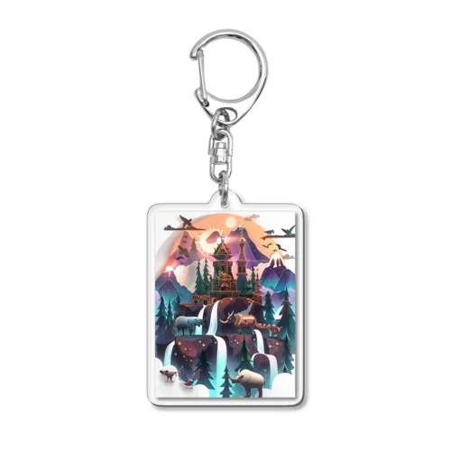 神秘の山 Acrylic Key Chain