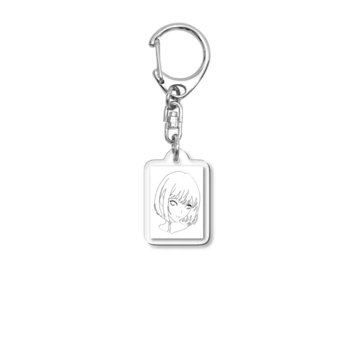 美少女線画2 Acrylic Key Chain