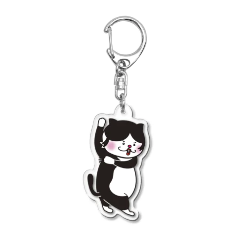 ふりむきにゃにー Acrylic Key Chain