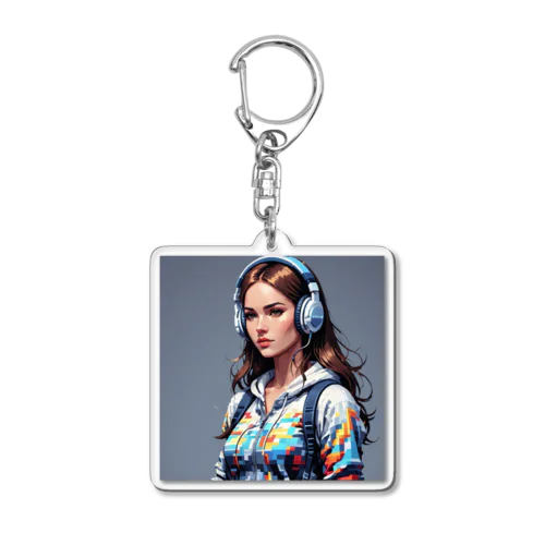 美女 Acrylic Key Chain