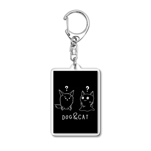 oddball dog and cat Acrylic Key Chain