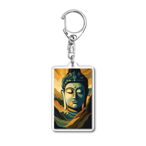 Meditation buddha Acrylic Key Chain
