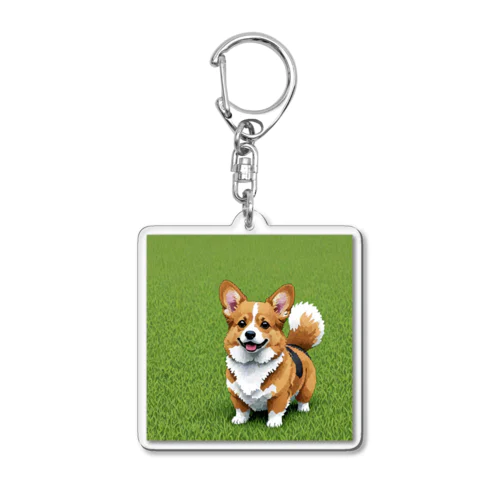 ドット絵のコーギー Acrylic Key Chain