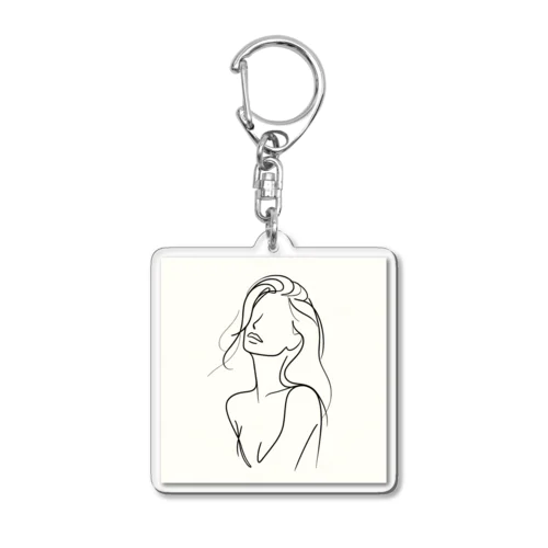 一筆書き風アート4 Acrylic Key Chain